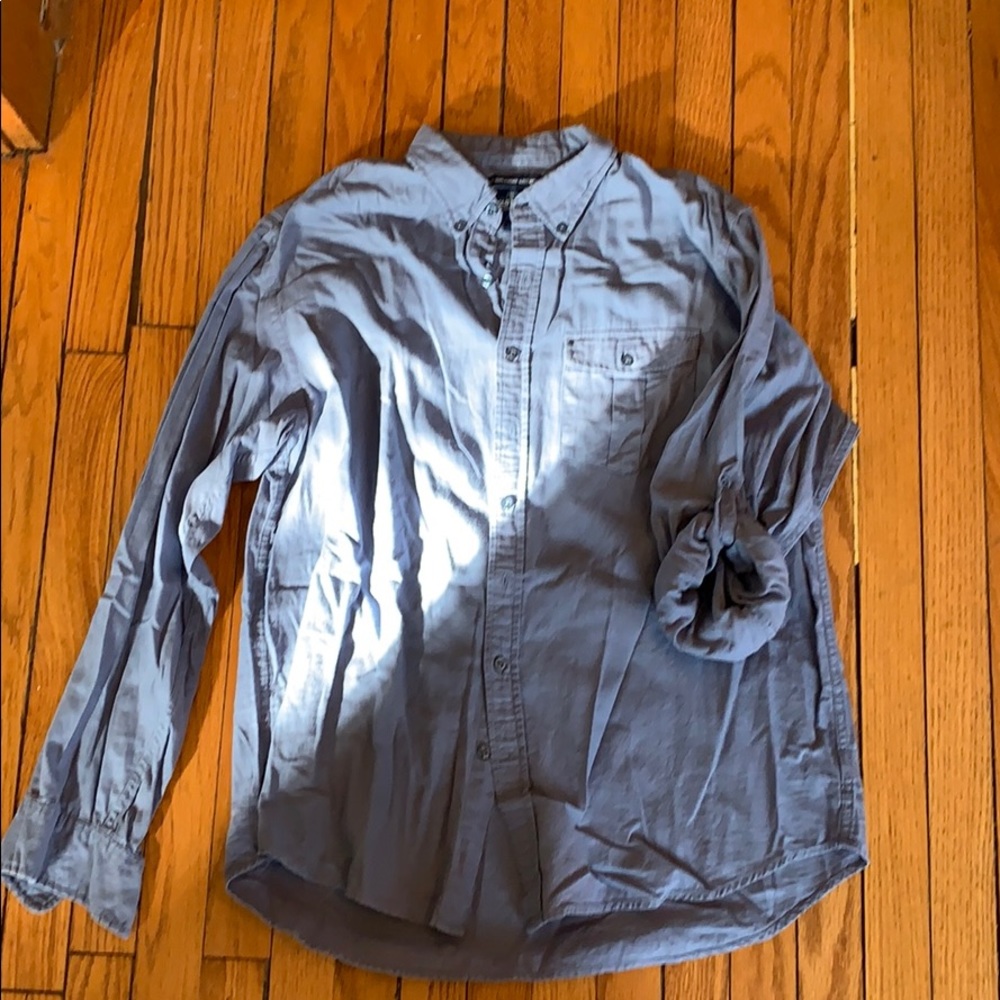 Casual Blue Button-up Old Navy Shirt